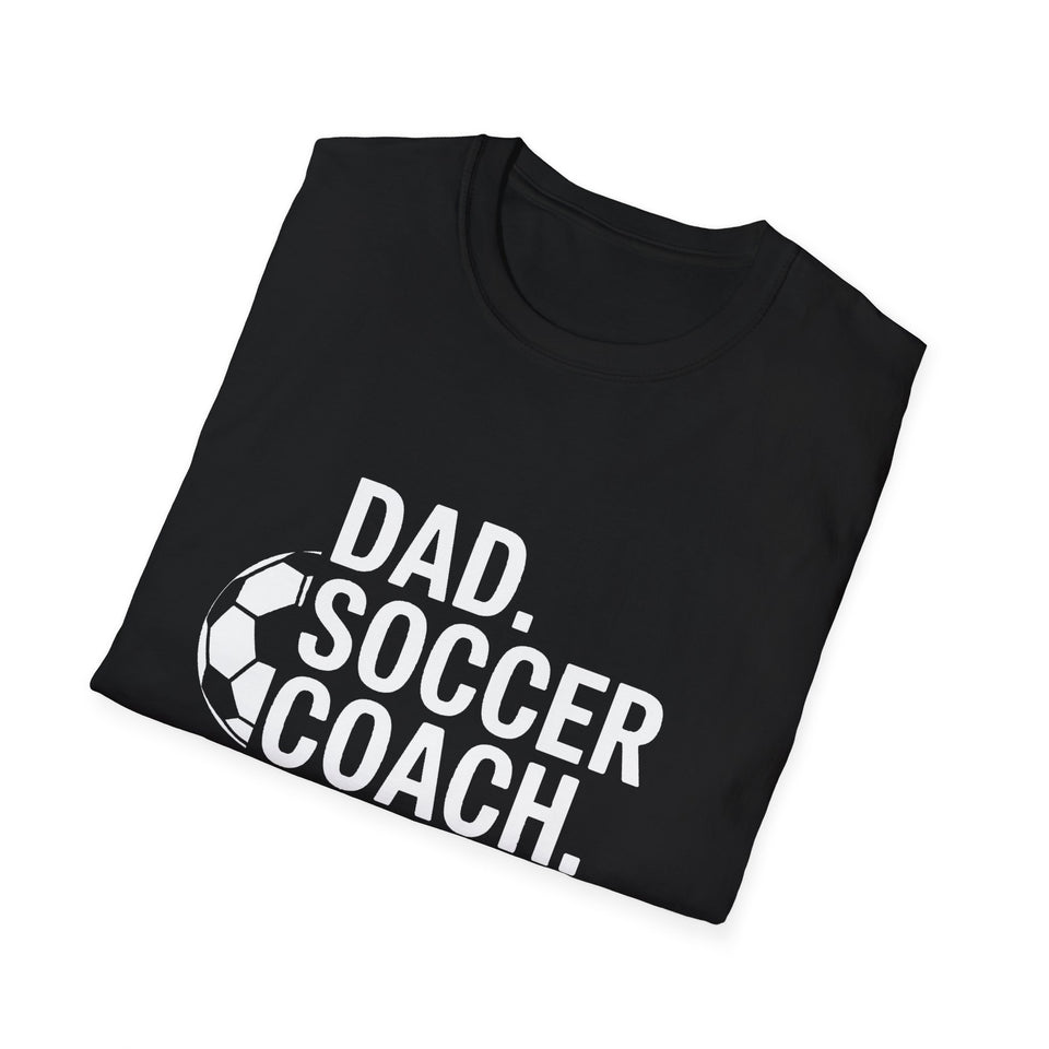 Dad Soccer Coach Legend Unisex Softstyle T-Shirt