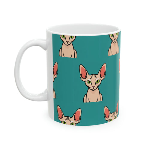 Sphynx Cat Mug | Sphynx Cat Gifts | Hairless Cat Sphynx Presents Cat Ceramic Mug 11oz