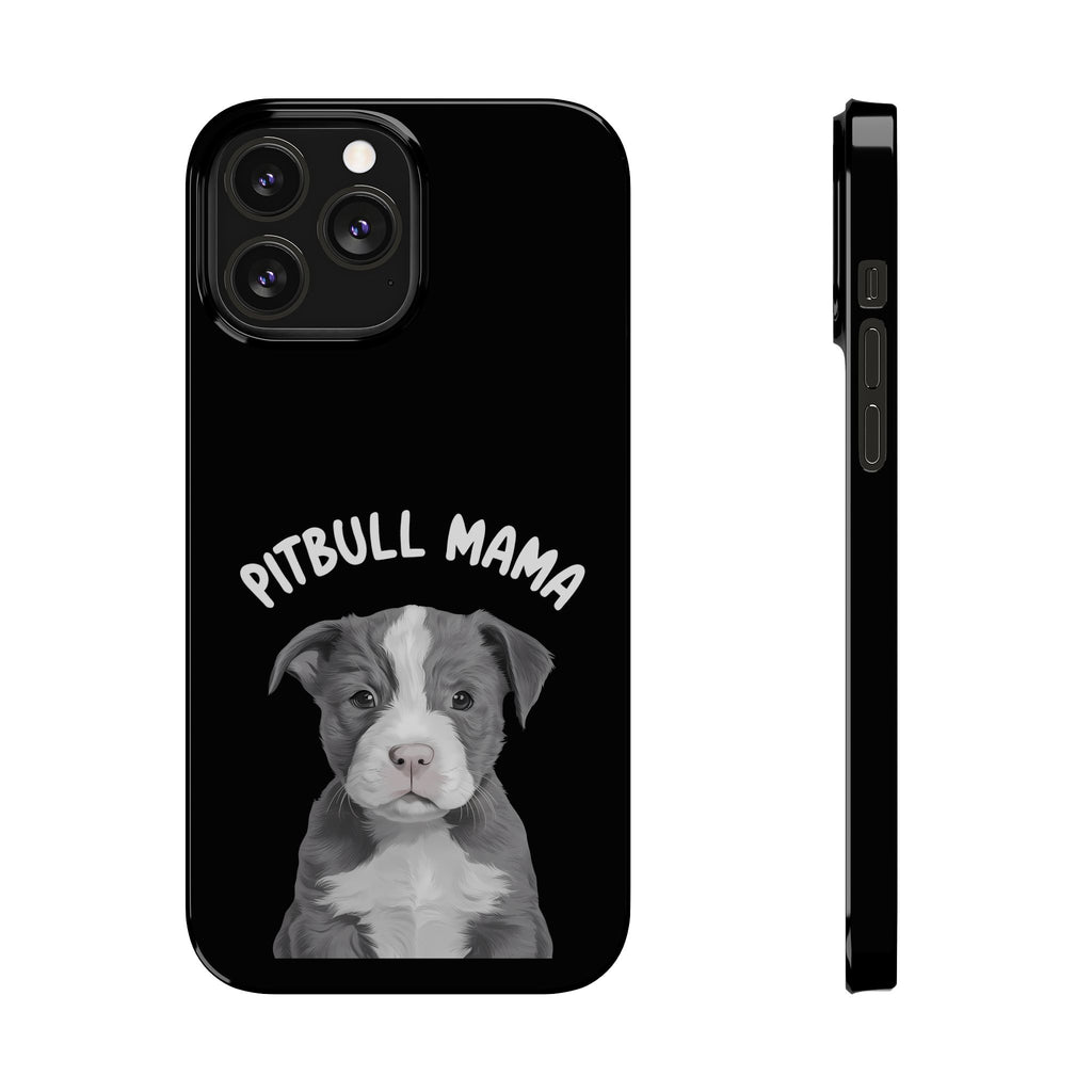 Premium Pitbull Mama iPhone Case | Pitbull Gifts Slim Phone Cases