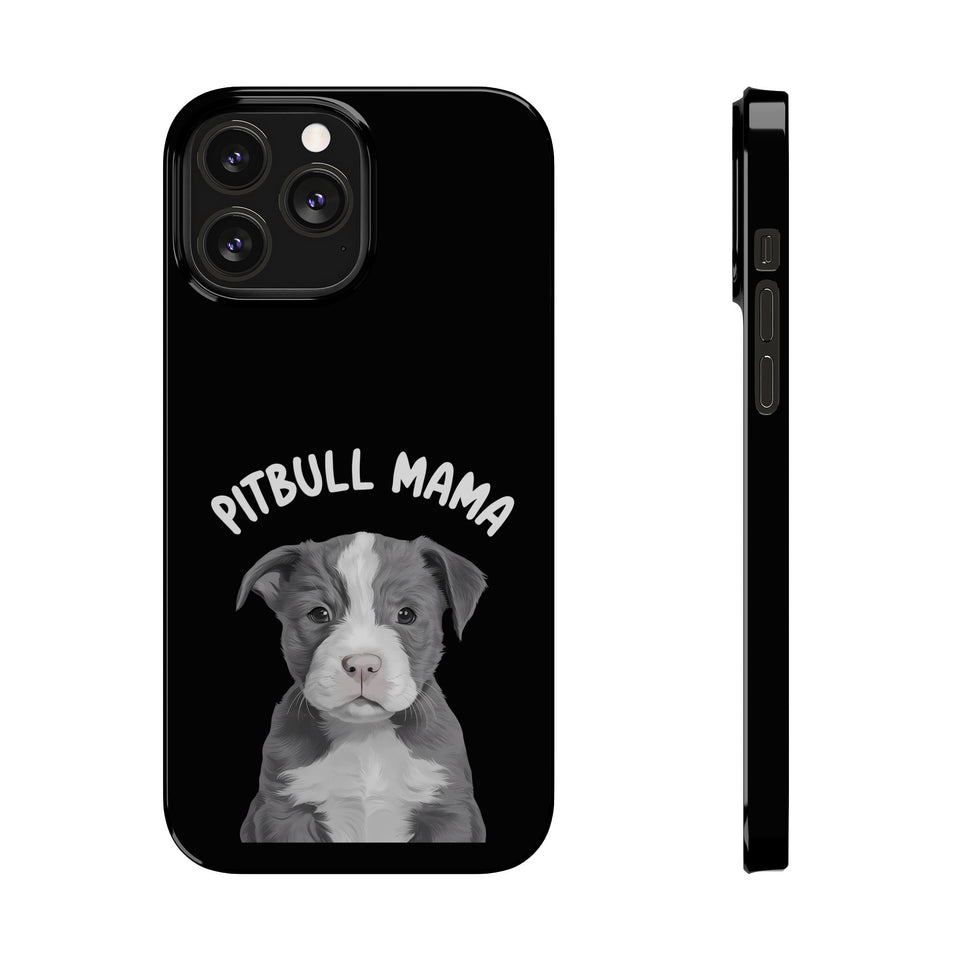 Premium Pitbull Mama iPhone Case | Pitbull Gifts Slim Phone Cases