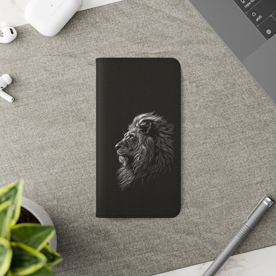 Lion Phone Case | Lion Wallet Phone Case Gifts | IPhone & Samsung Galaxy Lion Flip Cases
