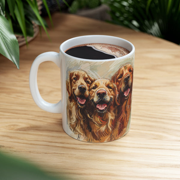 Golden Retriever Mug Group | Golden Retriever Gift | Golden Retriever Coffee Mug | Golden Retriever Presents Mug 11oz