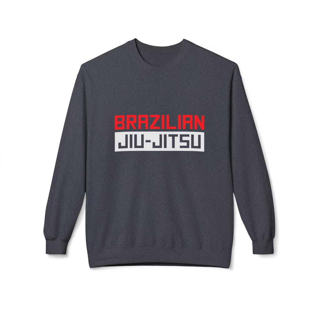 Brazilian Jiu Jitsu Logo BJJ Unisex Midweight Softstyle Fleece Crewneck Sweatshirt