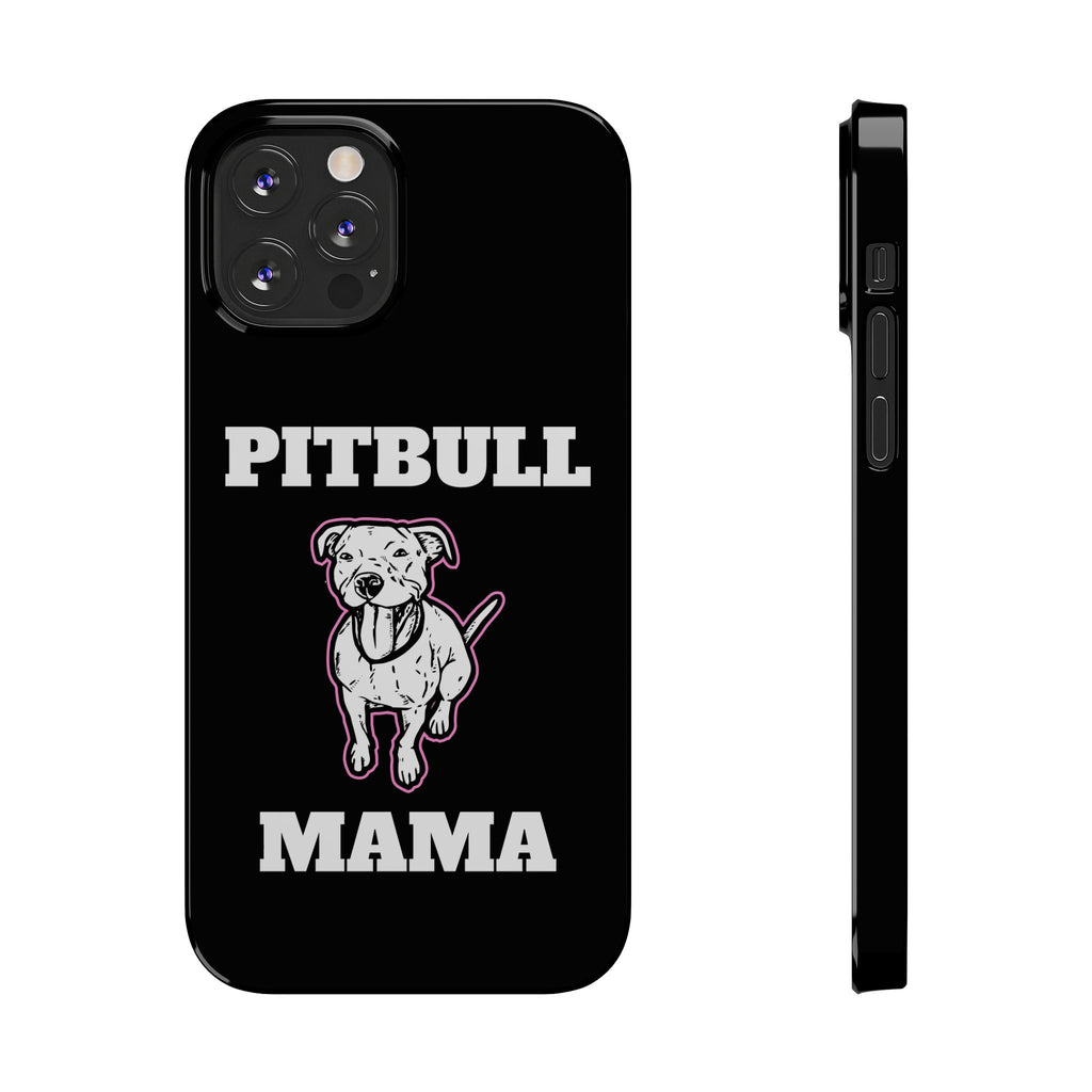 Premium Pitbull Mama 2 iPhone Case | Pitbull Gifts Slim Phone Cases