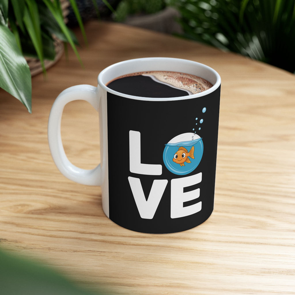 Cute Love Goldfish Mug | Goldfish Coffee Mug | Cute Goldfish Coffee Mug 11oz
