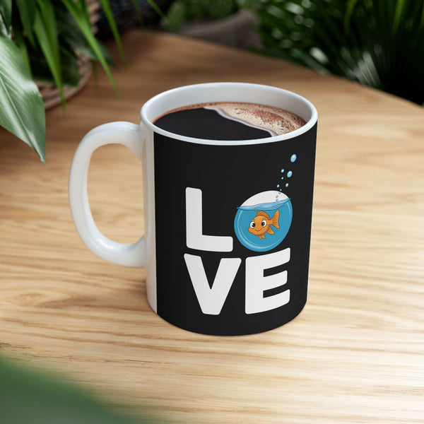 Cute Love Goldfish Mug | Goldfish Coffee Mug | Cute Goldfish Coffee Mug 11oz