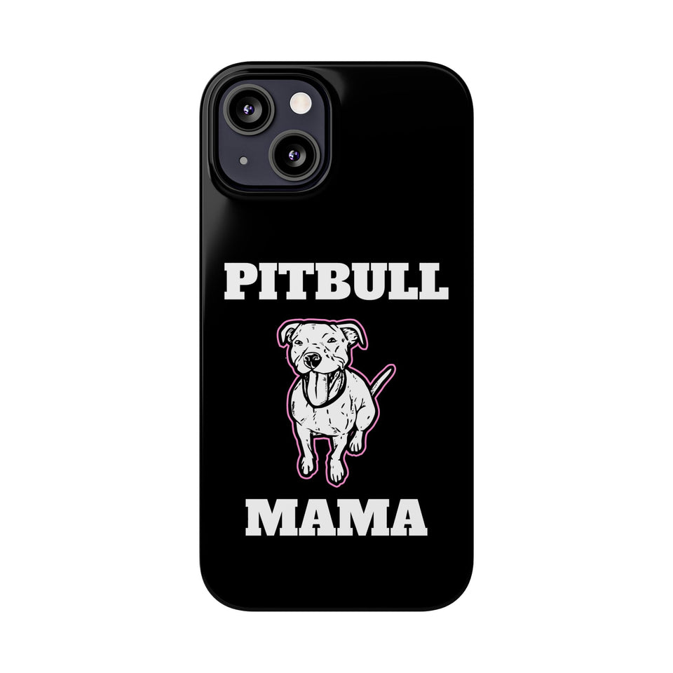 Premium Pitbull Mama 2 iPhone Case | Pitbull Gifts Slim Phone Cases