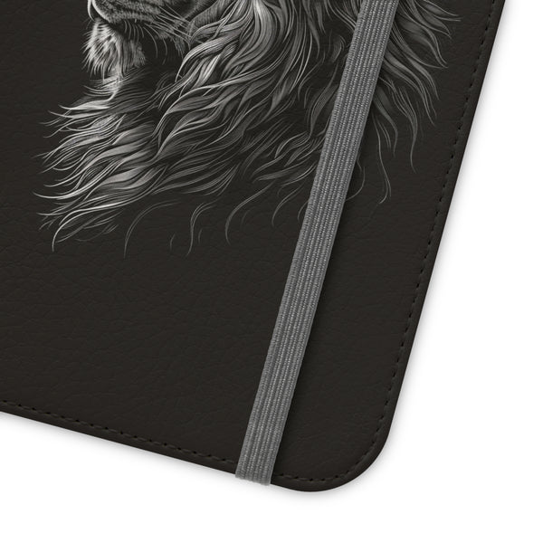 Lion Phone Case | Lion Wallet Phone Case Gifts | IPhone & Samsung Galaxy Lion Flip Cases