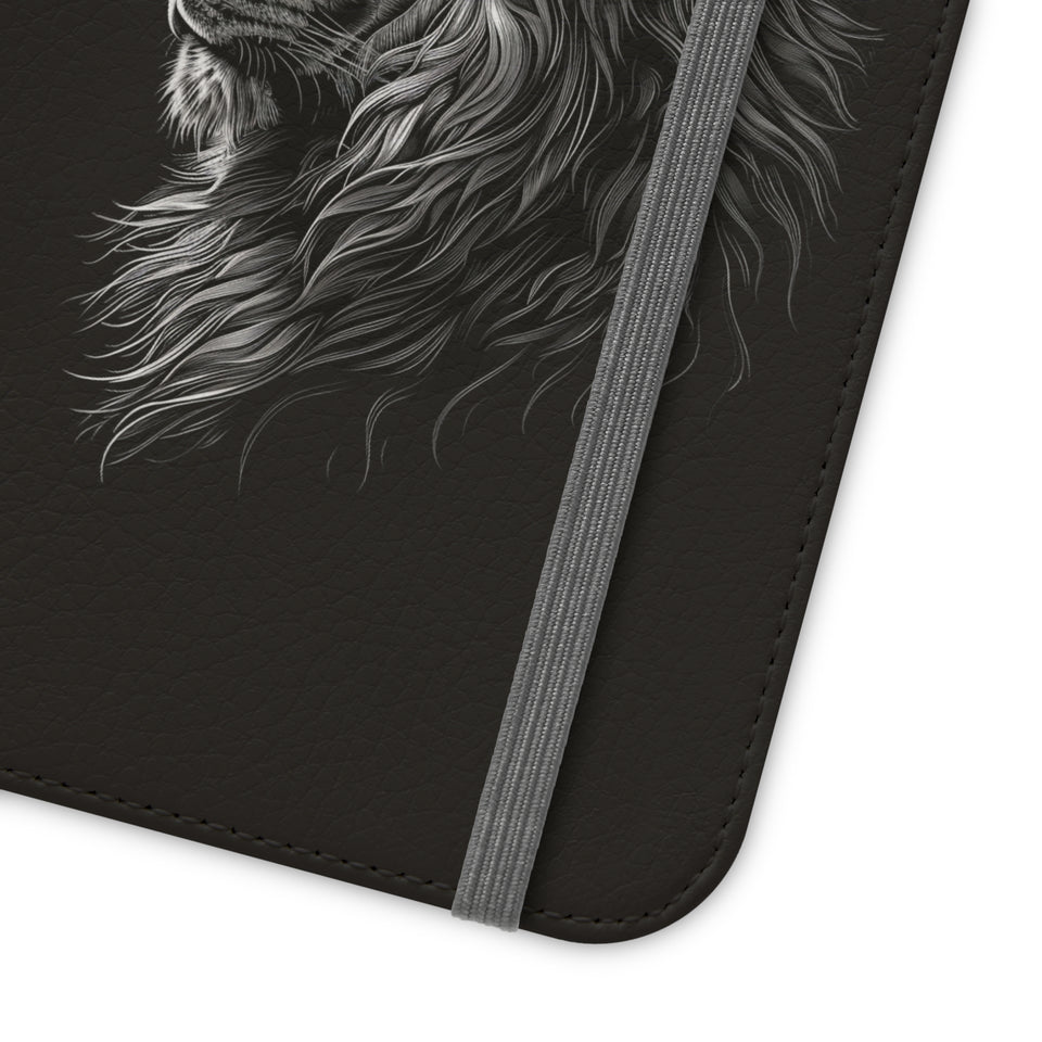 Lion Phone Case | Lion Wallet Phone Case Gifts | IPhone & Samsung Galaxy Lion Flip Cases