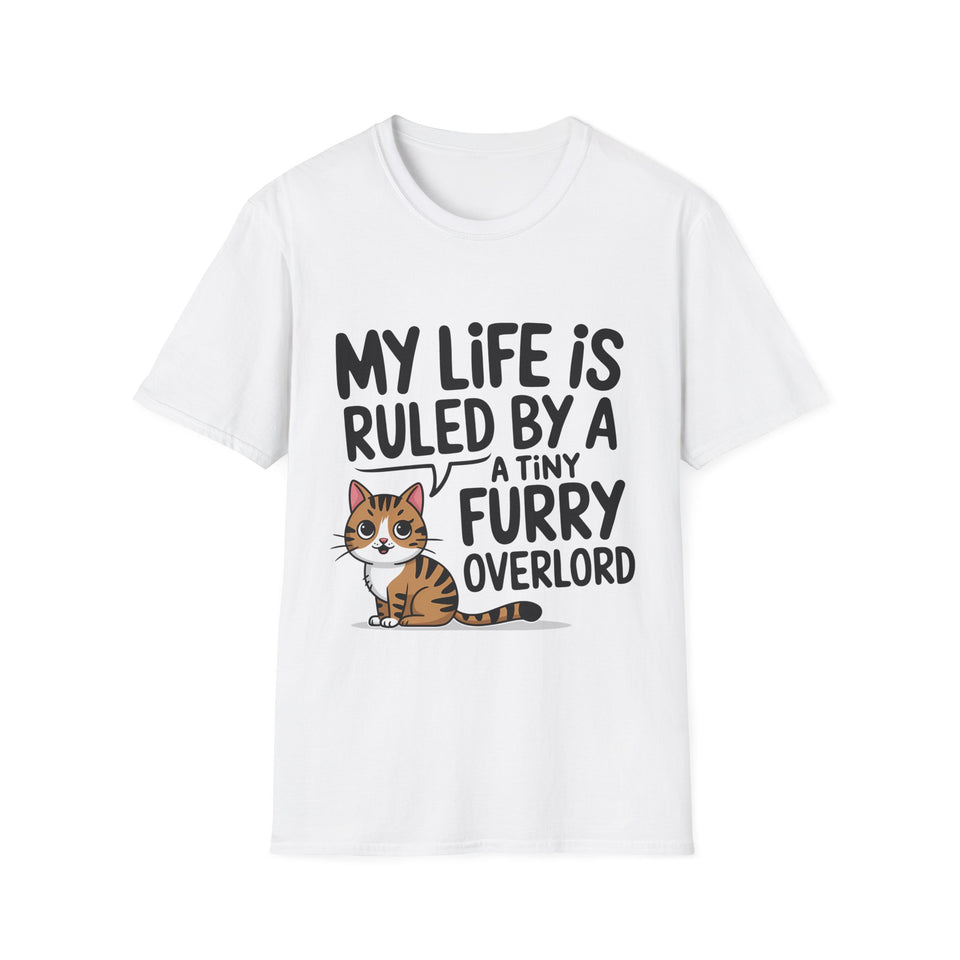 Cat Lover Softstyle T-Shirt - My Life Is Ruled By A Tiny Furry Overlord