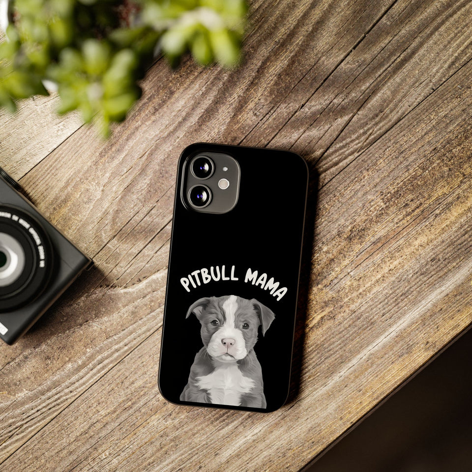 Premium Pitbull Mama iPhone Case | Pitbull Gifts Slim Phone Cases