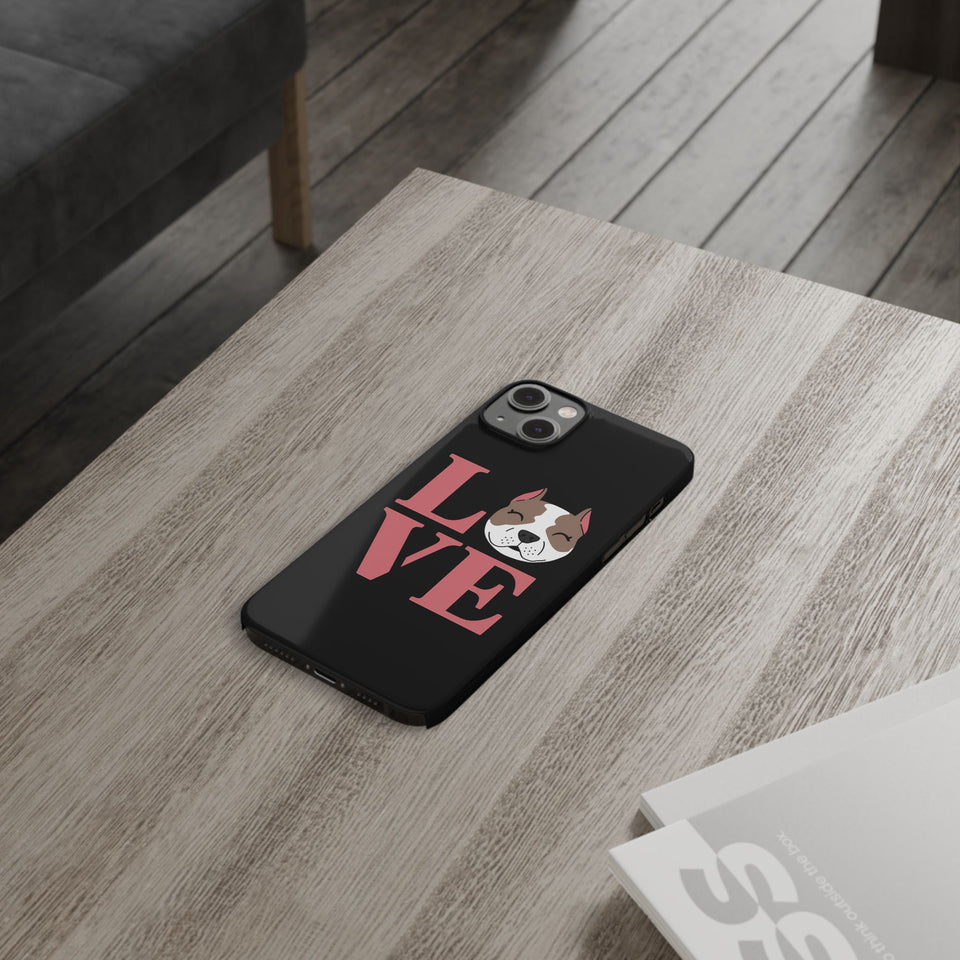 Premium Love Pitbulls iPhone Case | Pitbull Gifts Slim Phone Cases