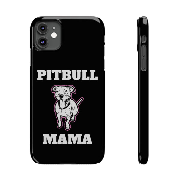 Premium Pitbull Mama 2 iPhone Case | Pitbull Gifts Slim Phone Cases