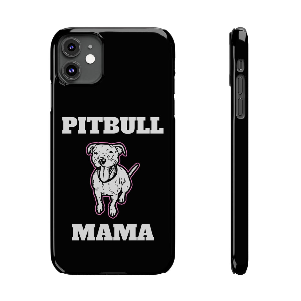Premium Pitbull Mama 2 iPhone Case | Pitbull Gifts Slim Phone Cases