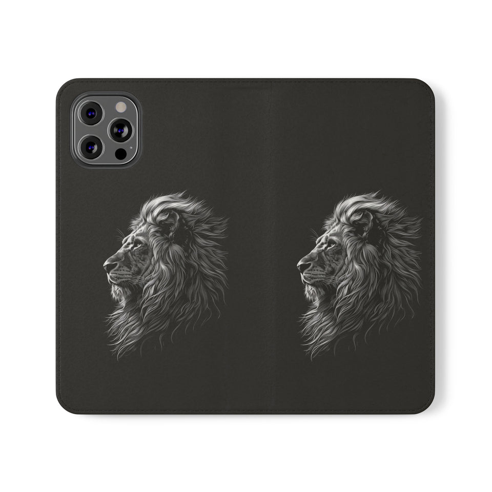Lion Phone Case | Lion Wallet Phone Case Gifts | IPhone & Samsung Galaxy Lion Flip Cases