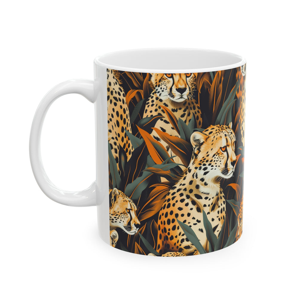 Cheetah Mug | Cheetah Gifts | Cheetah Presents | Group Of Cheetah Ceramic Mug 11oz