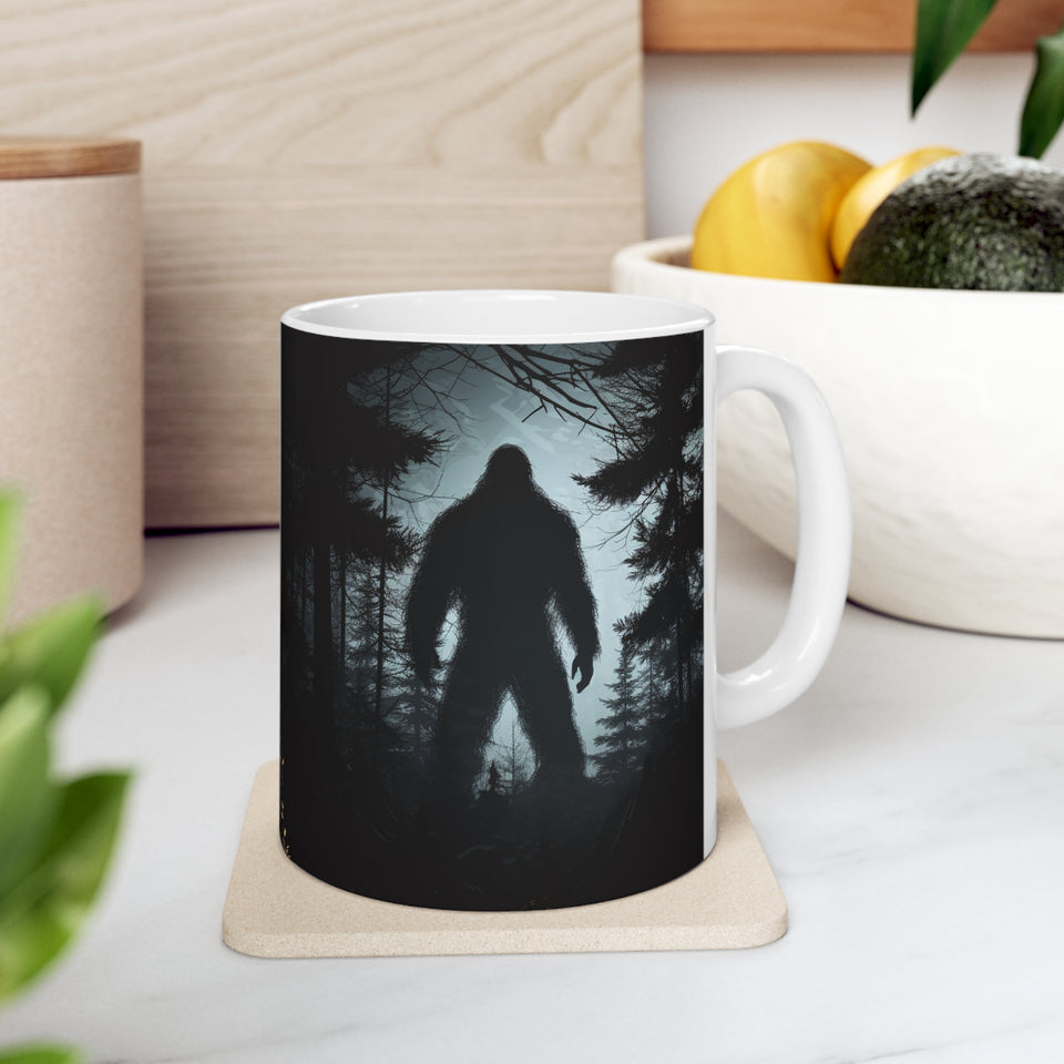 Bigfoot Mug | Bigfoot Gift | Sasquatch Abominable Snowman Ceramic Mug 11oz