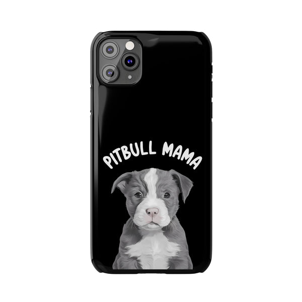 Premium Pitbull Mama iPhone Case | Pitbull Gifts Slim Phone Cases