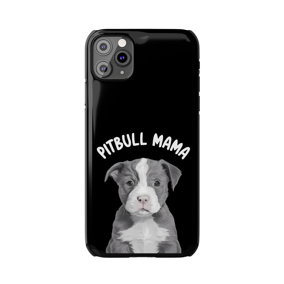 Premium Pitbull Mama iPhone Case | Pitbull Gifts Slim Phone Cases
