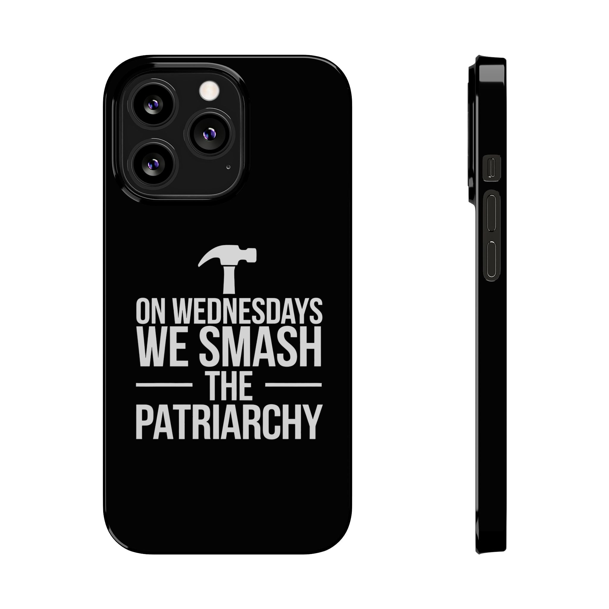 Premium On Wednesdays We Smash The Patriarchy iPhone Case | Feminist Gifts Slim Phone Cases