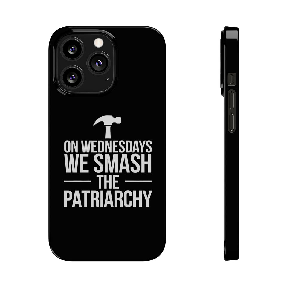Premium On Wednesdays We Smash The Patriarchy iPhone Case | Feminist Gifts Slim Phone Cases