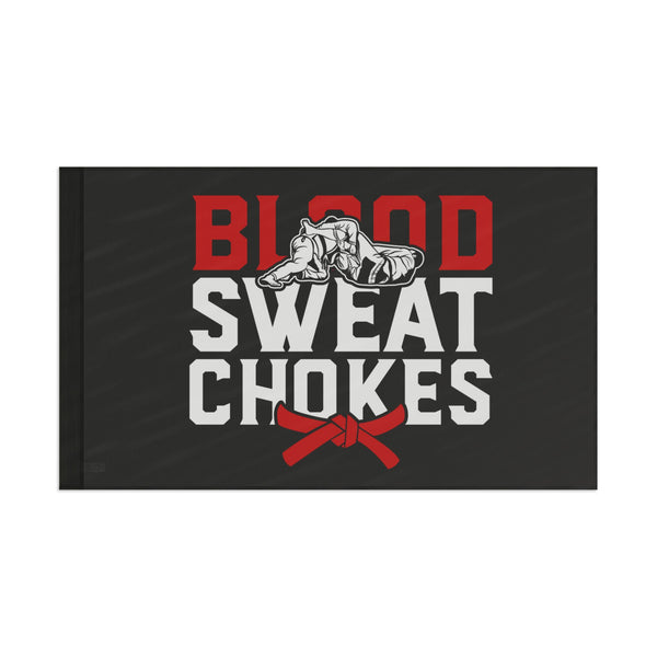 Brazilian Jiu Jitsu Blood Sweat Chokes Flag Banner | BJJ Flag