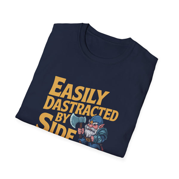 Easily Distracted By Side Quests T-Shirt — RPG Gamer Tee