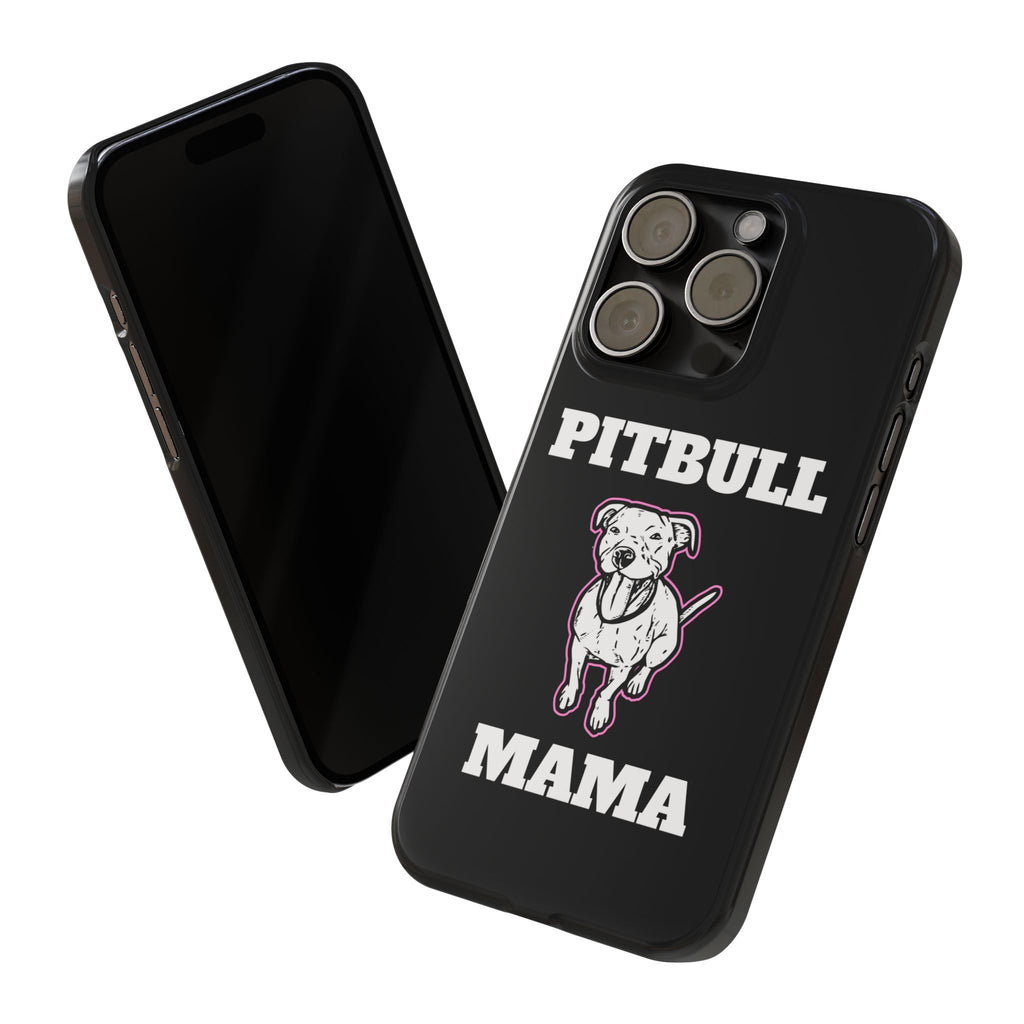 Premium Pitbull Mama 2 iPhone Case | Pitbull Gifts Slim Phone Cases
