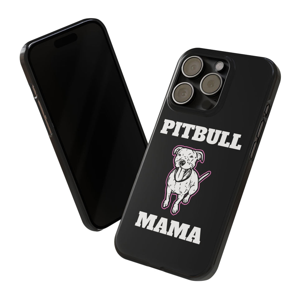 Premium Pitbull Mama 2 iPhone Case | Pitbull Gifts Slim Phone Cases