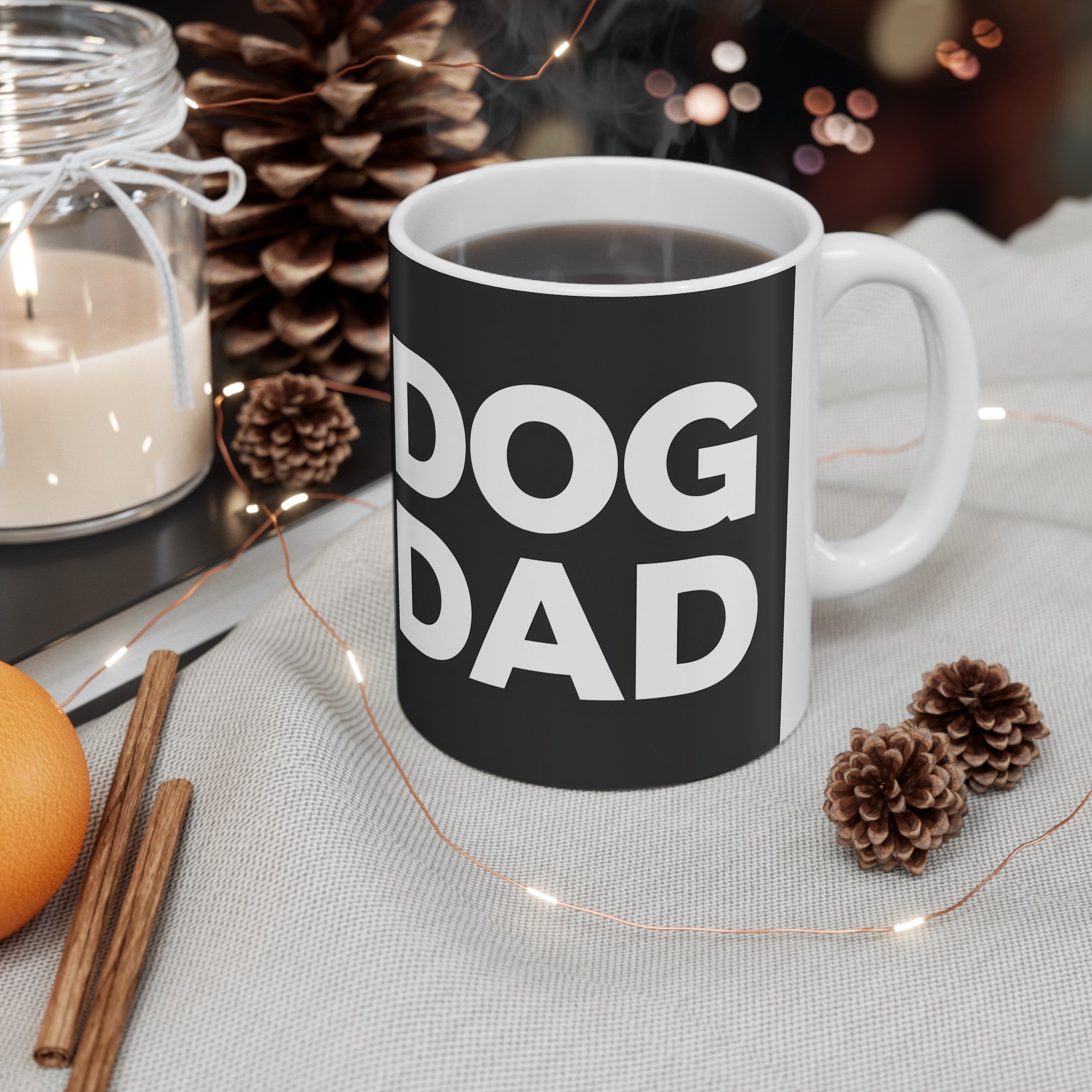 Dog Dad Mug Black | Dog Dad Gift | Dog Dad Coffee Mug | Dog Dad Presents Mug 11oz