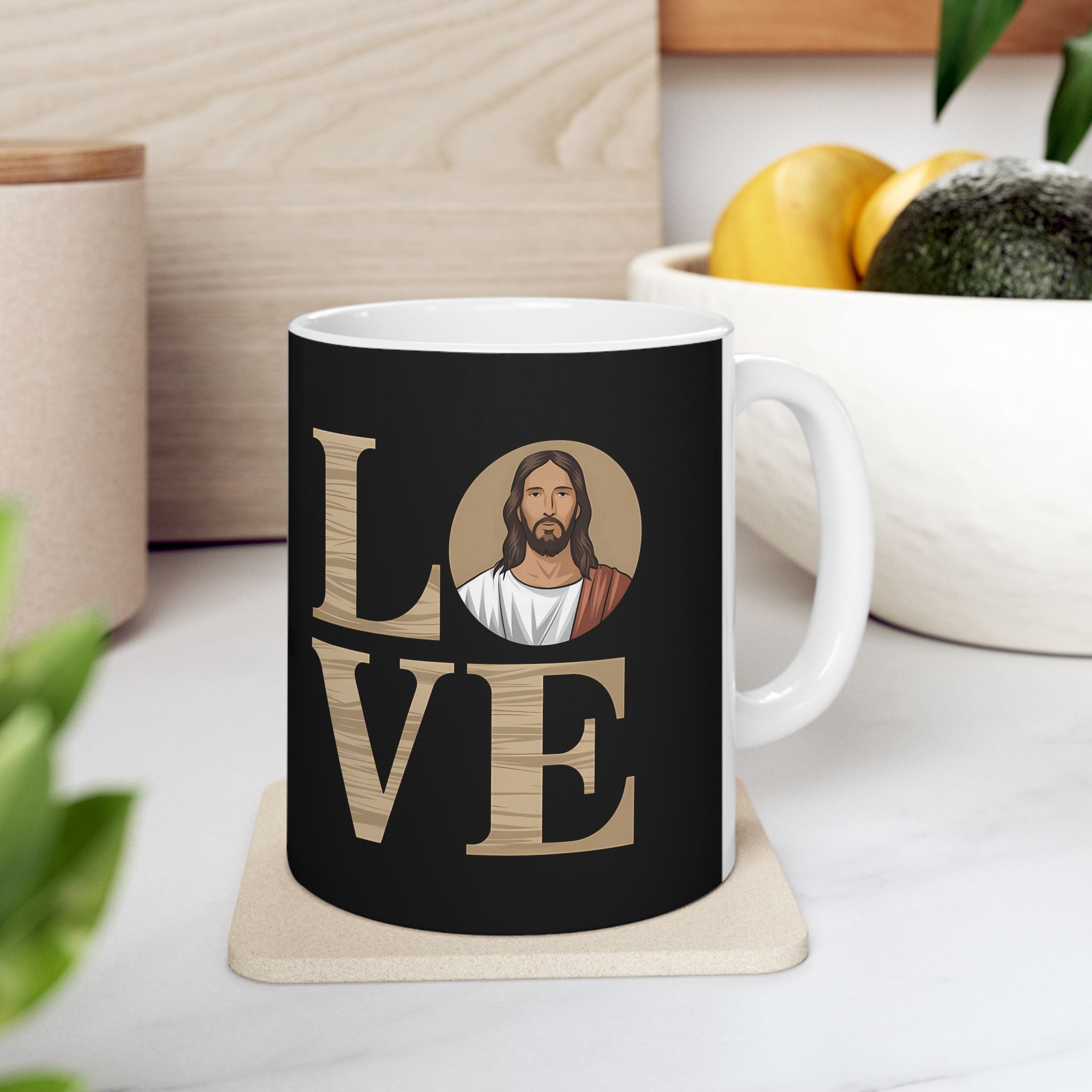 Love Jesus Ceramic Mug | Christianity Faith In Jesus Gifts (11oz)
