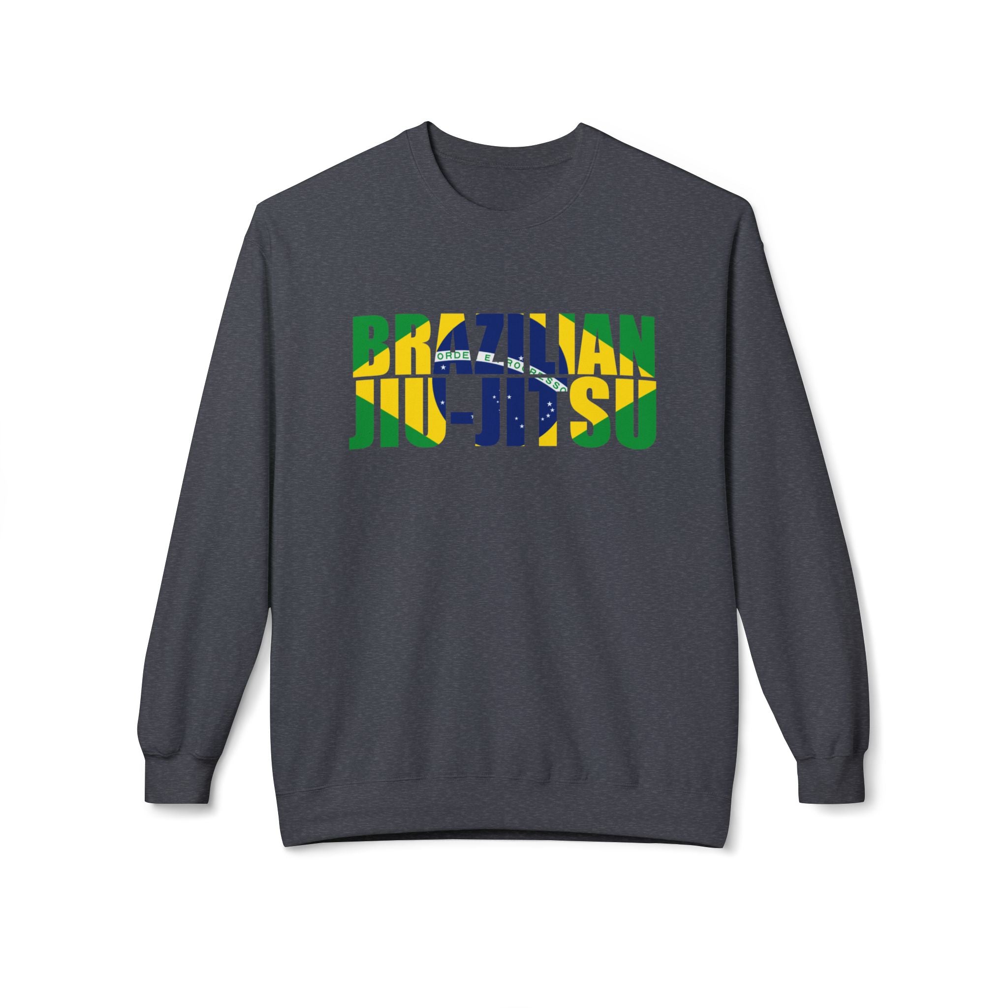 Brazilian Jiu Jitsu Flag 3 BJJ Unisex Midweight Softstyle Fleece Crewneck Sweatshirt Secondary image