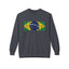 Brazilian Jiu Jitsu Flag 3 BJJ Unisex Midweight Softstyle Fleece Crewneck Sweatshirt