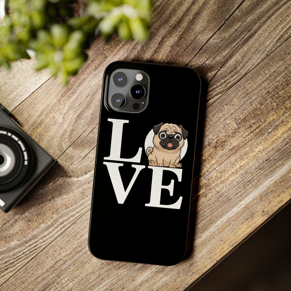 Love Pugs Slim iPhone Case | Cute Pug iPhone Case