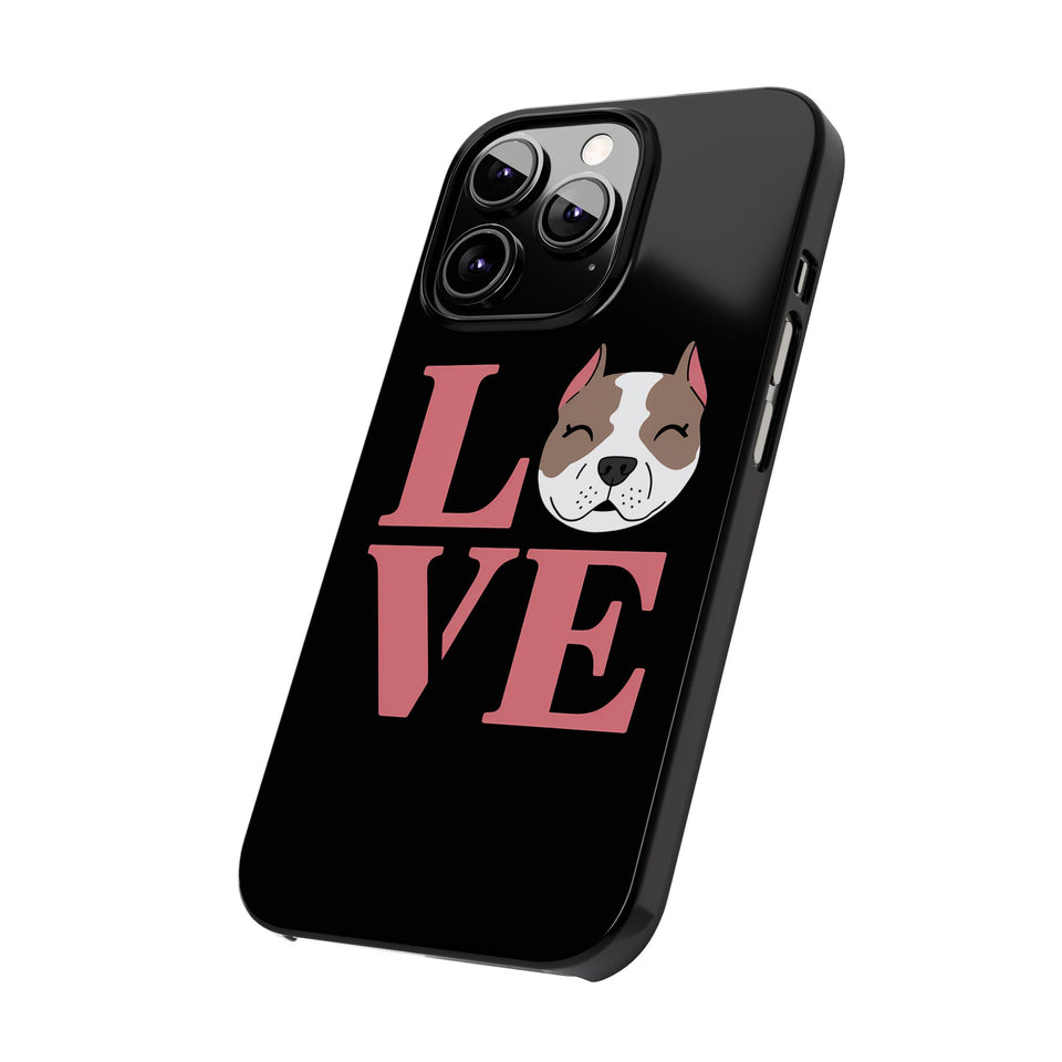 Premium Love Pitbulls iPhone Case | Pitbull Gifts Slim Phone Cases