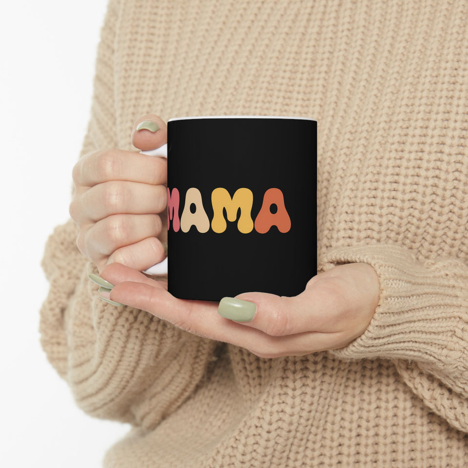 Womens Mama Mug | Birthday Mom Merchandise | Mothers Day Gifts Ceramic Mug 11oz - 2
