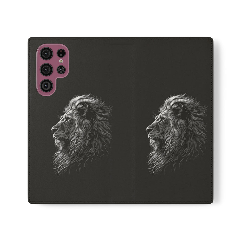 Lion Phone Case | Lion Wallet Phone Case Gifts | IPhone & Samsung Galaxy Lion Flip Cases