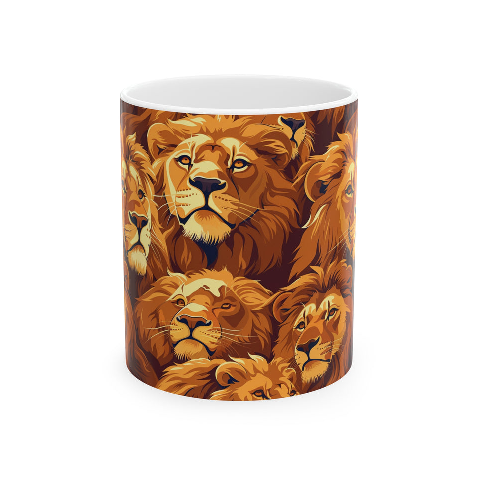 Lion Mug 2 | Lion Gifts | Lion Presents | Pride of Lions Ceramic Mug 11oz