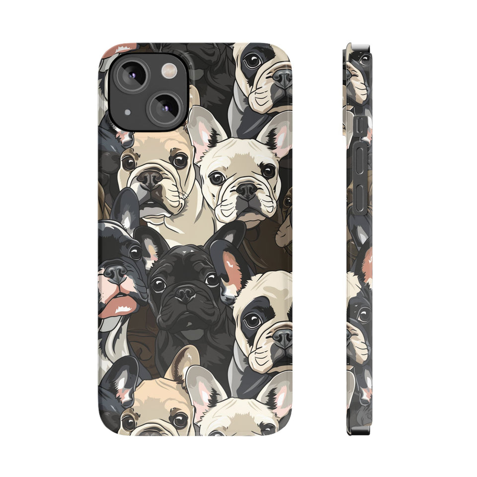Premium French Bulldogs iPhone Case | Cute Frenchie Gifts Slim Phone Cases