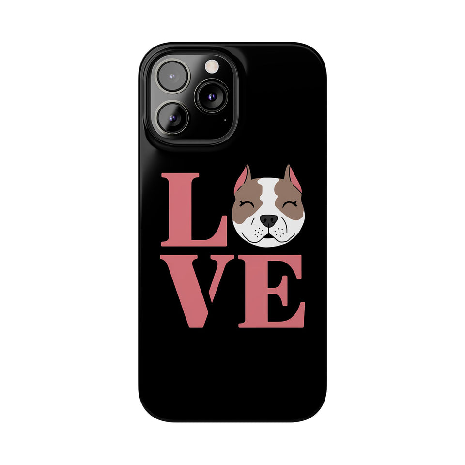 Premium Love Pitbulls iPhone Case | Pitbull Gifts Slim Phone Cases