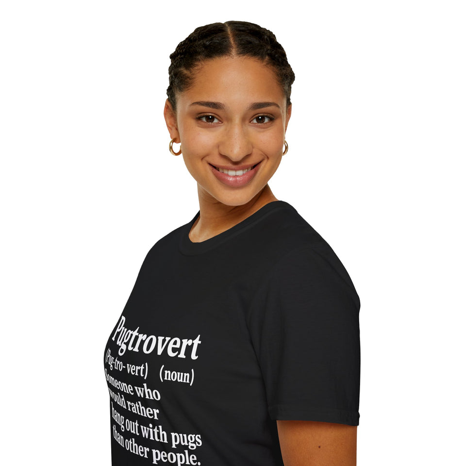 Pugtrovert Funny Pug Owner Lover T-shirt, Pug Mama Tee, Pug Mom Shirt, Pug Dad Gift, Pug Owner Shirt
