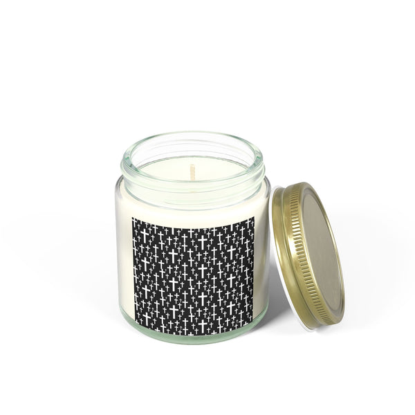Faith Cross Jesus Scented Candle - Christian Jesus Coconut Apricot Wax Candle (4oz, 9oz)