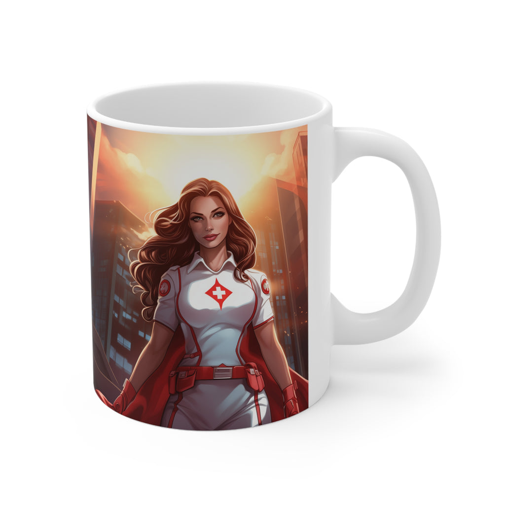 Superhero Nurse Mug | Nurse Gift | Future Nurse ICU Nurse Registered Nurse ER Nurse Pediatric Nurse Ceramic Mug 11oz