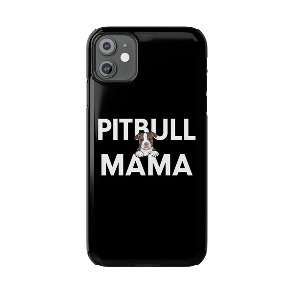 Premium Pitbull Mama 3 iPhone Case | Pitbull Gifts Slim Phone Cases