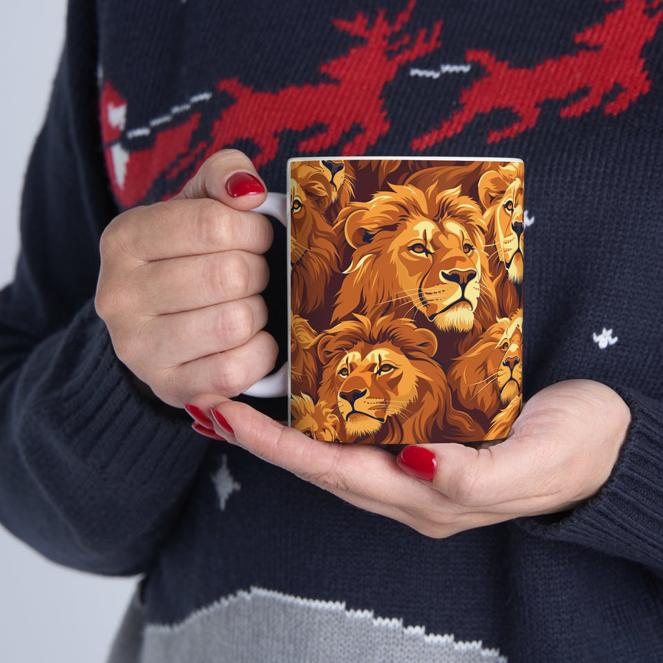 Lion Mug 2 | Lion Gifts | Lion Presents | Pride of Lions Ceramic Mug 11oz