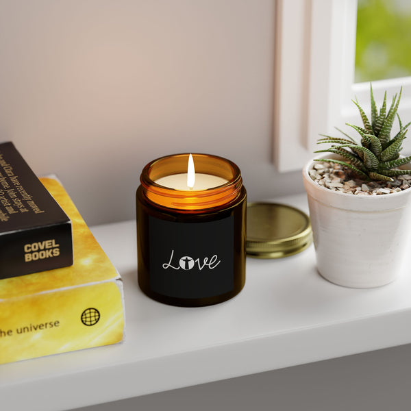 Love Jesus Faith Scented Candle - Christian Jesus Coconut Apricot Wax Candle (4oz, 9oz)