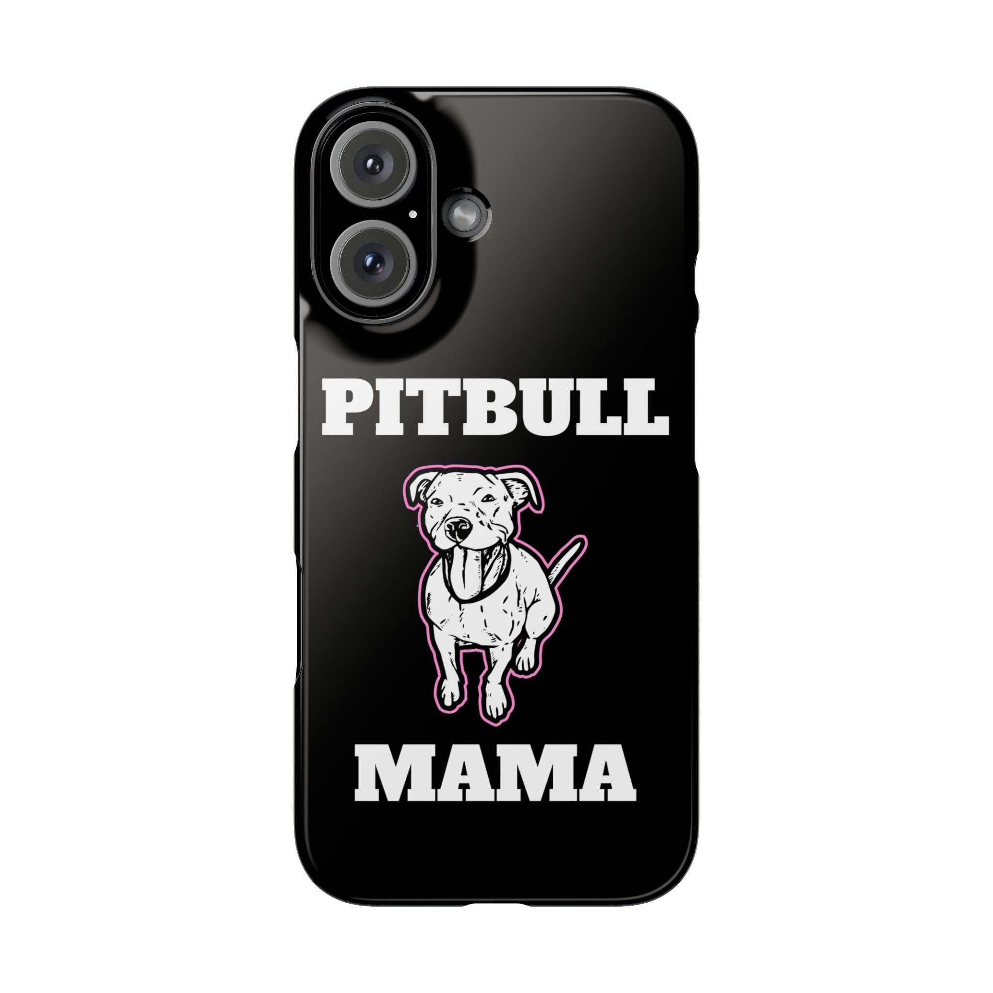 Premium Pitbull Mama 2 iPhone Case | Pitbull Gifts Slim Phone Cases Main image