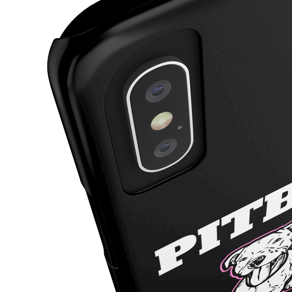 Premium Pitbull Mama 2 iPhone Case | Pitbull Gifts Slim Phone Cases