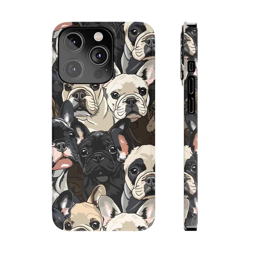 Premium French Bulldogs iPhone Case | Cute Frenchie Gifts Slim Phone Cases