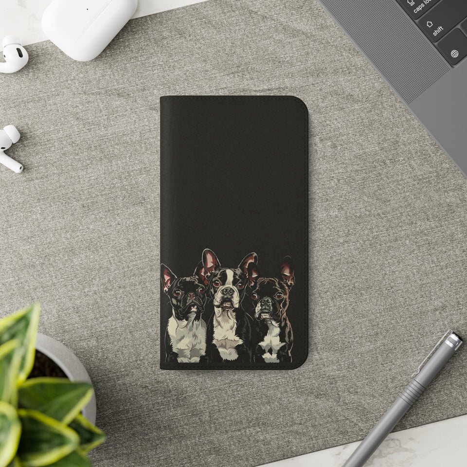 Boston Terrier Phone Case | Boston Terrier Wallet Phone Case | IPhone & Samsung Galaxy Boston Terrier Flip Cases